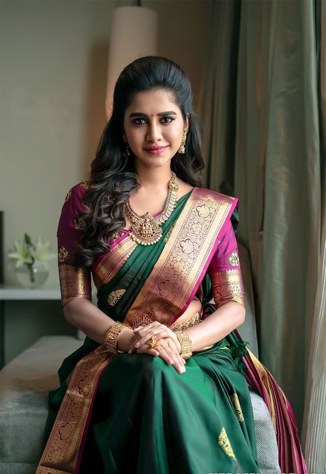 MF 1420 Soft Lichi Silk Designer Sarees Catalog